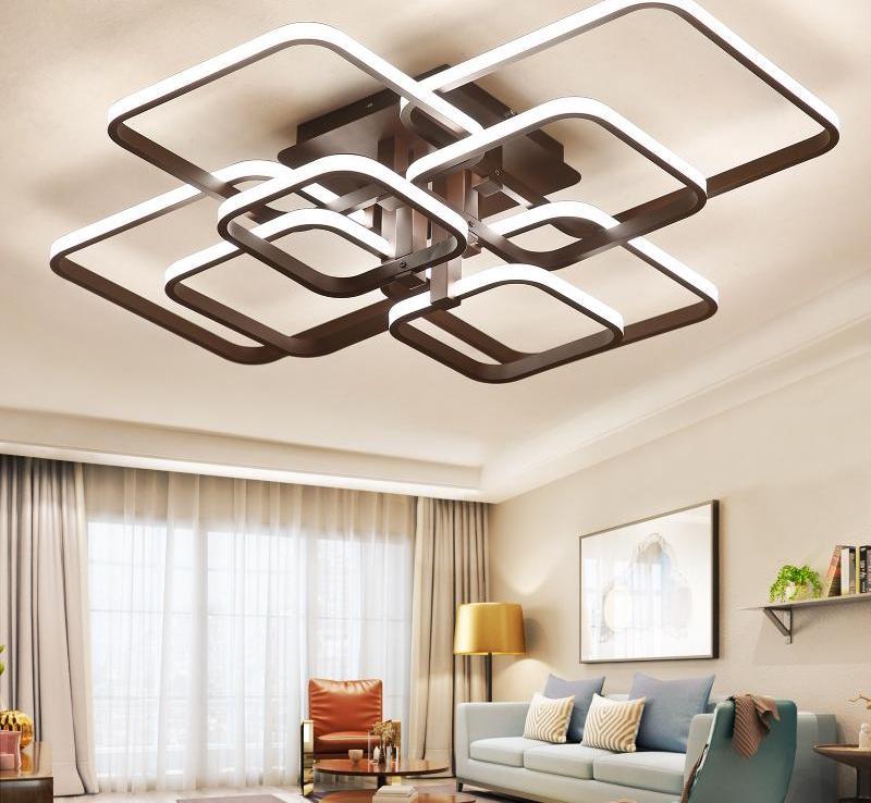 Geschichteter Quadratischer Moderner LED-Kronleuchter