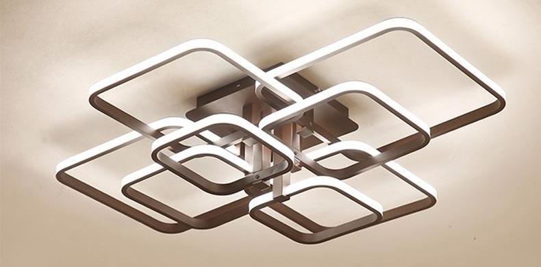Geschichteter Quadratischer Moderner LED-Kronleuchter